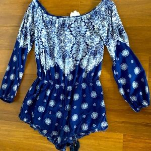Long sleeve booty romper